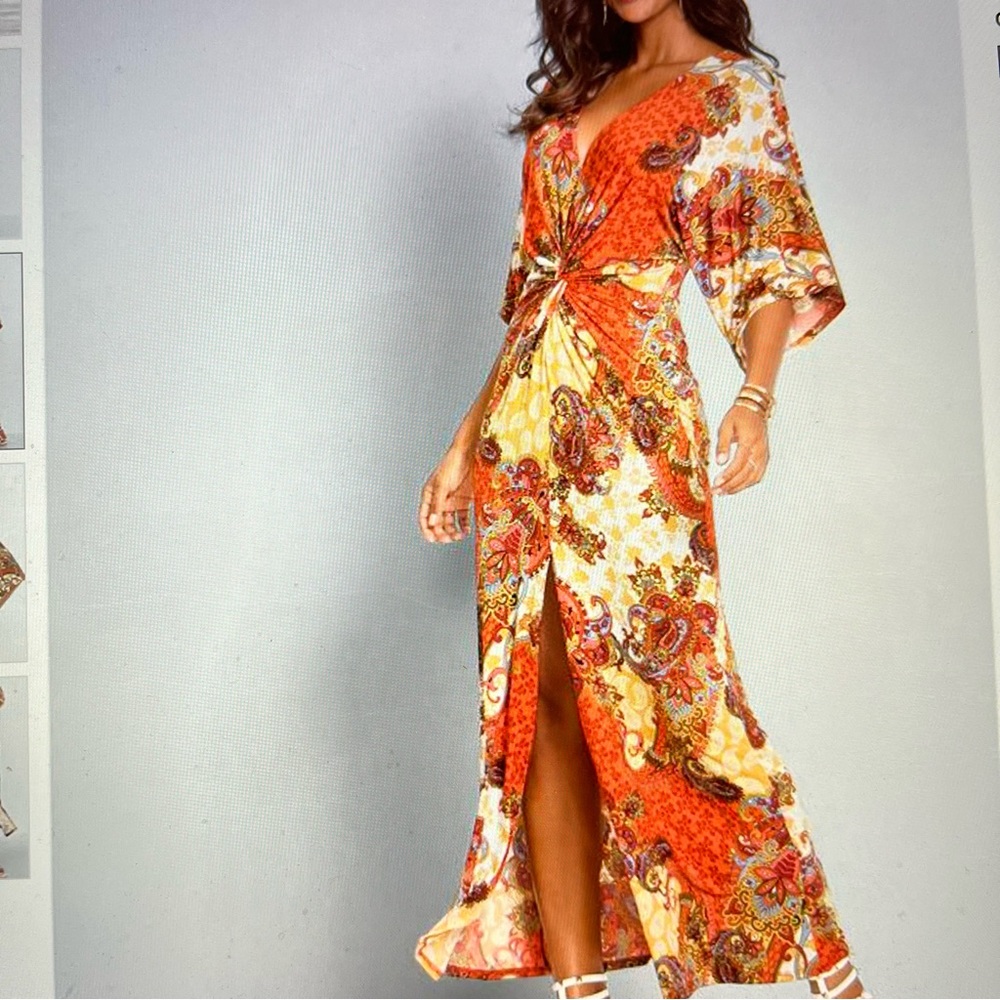 Venus Twist Front Maxi Dress SZ SMALL